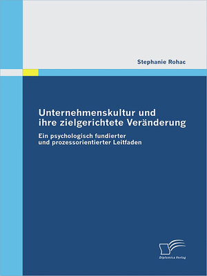 cover image of Unternehmenskultur und ihre zielgerichtete Veränderung